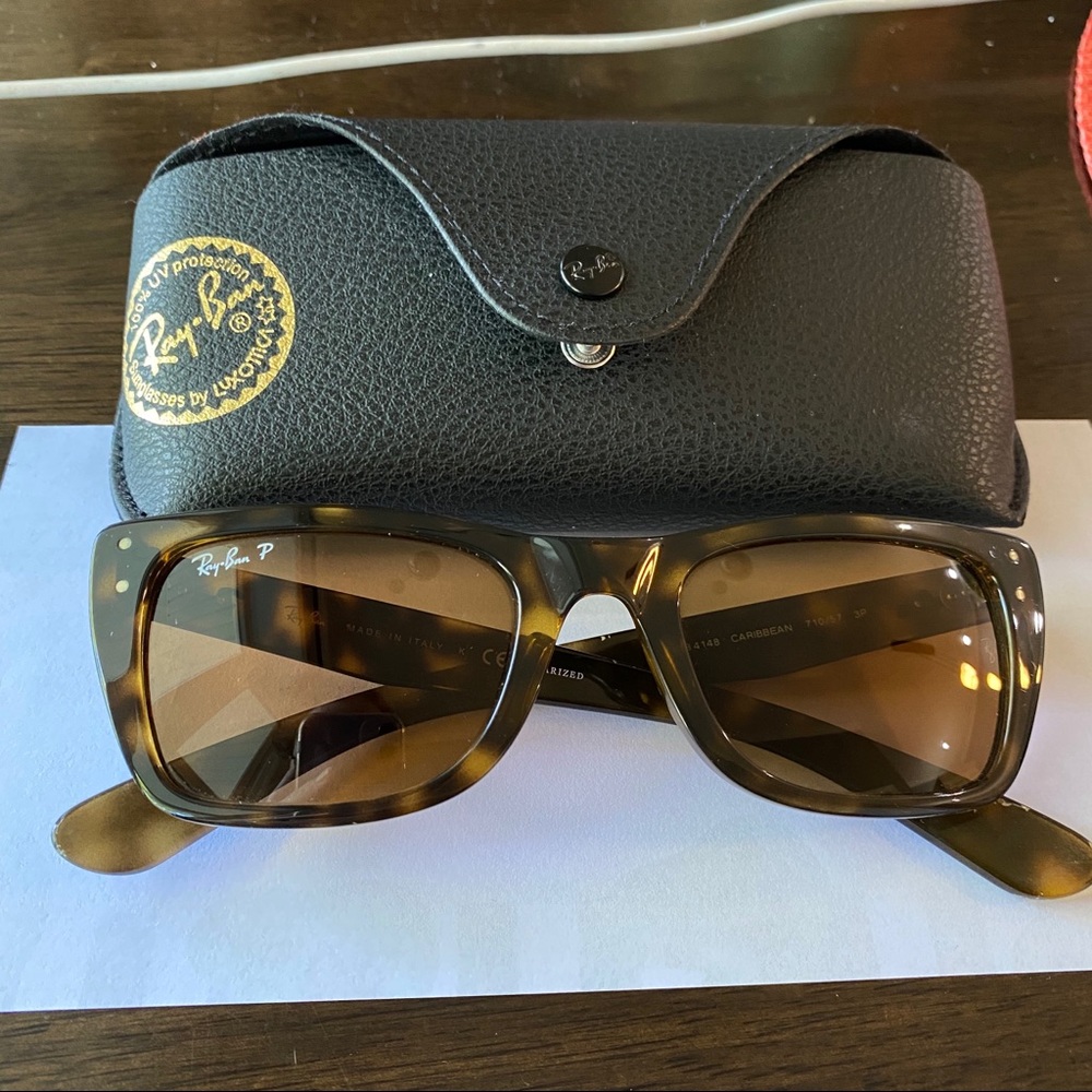 Polarized Ray Ban Caribbean women’s sunglasses